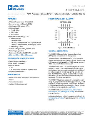 ADRF5144-CSL datasheet cover page