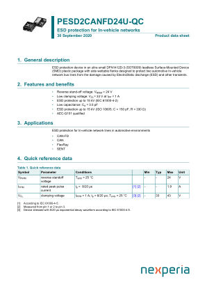 PESD2CANFD24U-QCZ datasheet cover page