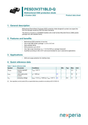 PESD3V3T1BLD-QYL datasheet cover page
