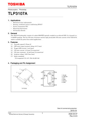 TLP3107A datasheet cover page