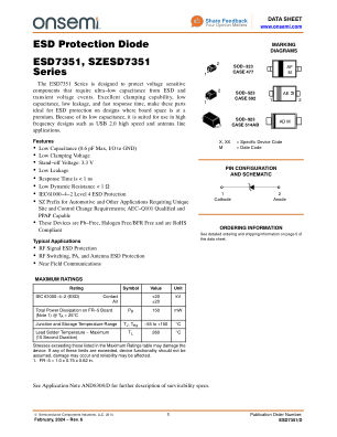 ESD7351 datasheet cover page