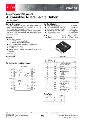 BD74C126FV-C 数据手册首页