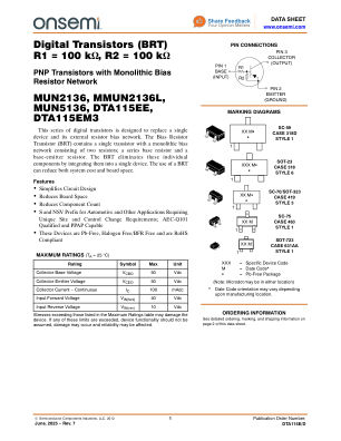 DTA115E datasheet cover page