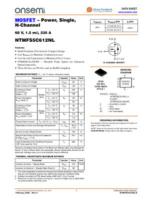NTMFS5C612NL 数据手册首页