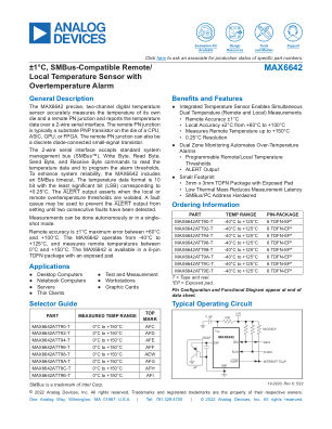 MAX6642 datasheet cover page