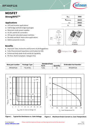 IRF300P226 datasheet cover page