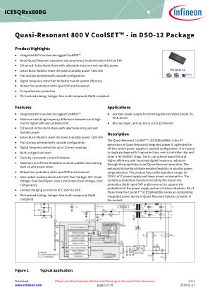 ICE5QRXX80BG datasheet cover page