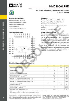 HMC1000 datasheet cover page