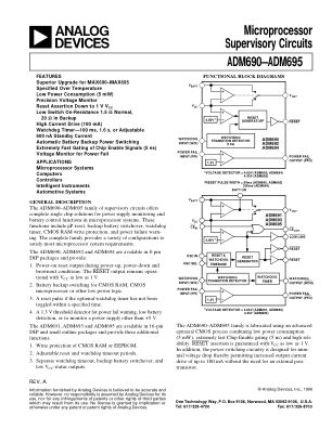 ADM690 数据手册首页