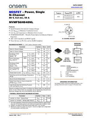 NVMFS6H848NL 数据手册首页