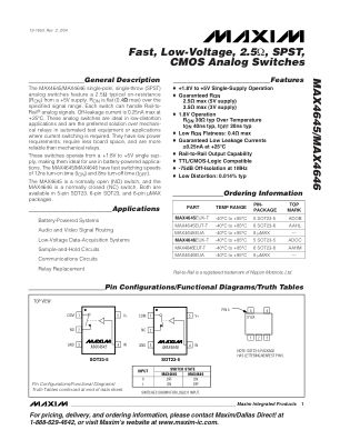 MAX4645-MAX4646 datasheet cover page