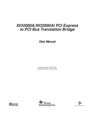XIO2000A 数据手册首页