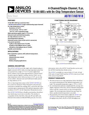 AD7817 datasheet cover page