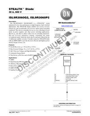 ISL9R3060P2 数据手册首页