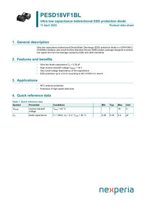 PESD18VF1BLYL datasheet cover page