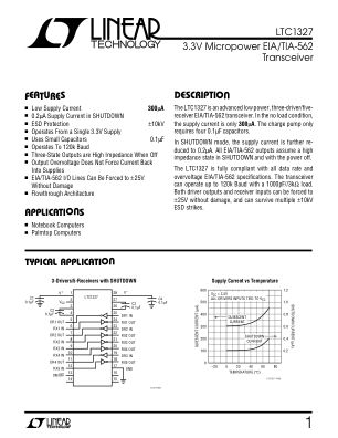 LT1327 datasheet cover page
