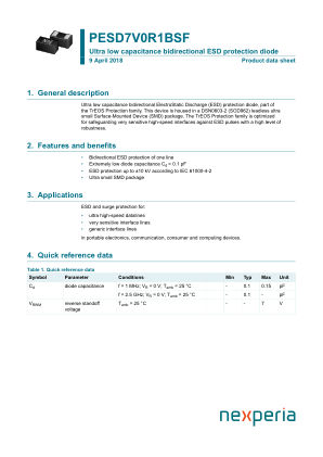 PESD7V0R1BSFYL datasheet cover page