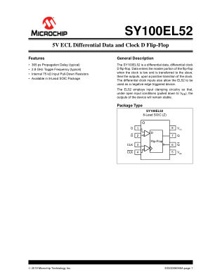 SY100EL52ZG 数据手册首页