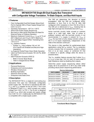 SN74AXCH1T45 datasheet cover page