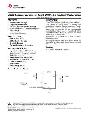 LP3983 datasheet cover page
