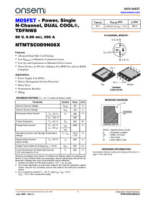 NTMTSC0D9N08X 数据手册首页