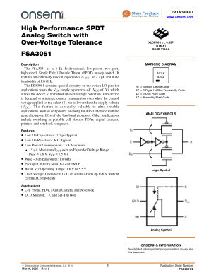 FSA3051 datasheet cover page