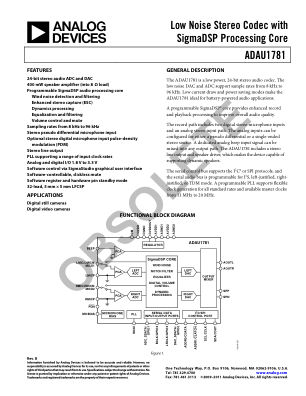 ADAU1781 数据手册首页
