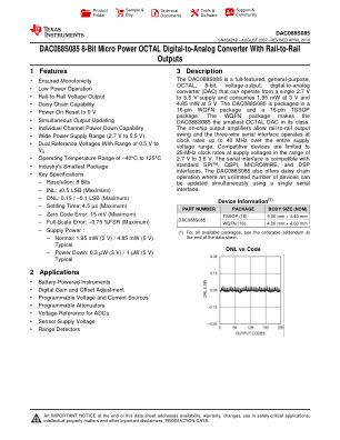 DAC088S085 datasheet cover page