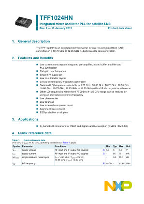 TFF1024HN datasheet cover page
