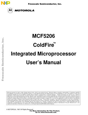 MCF5206UM 数据手册首页