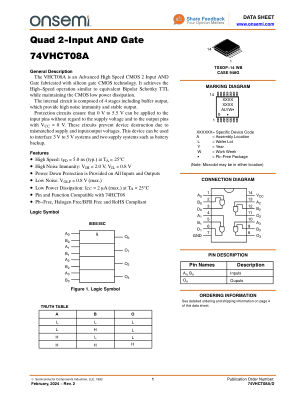 74VHCT08A 数据手册首页