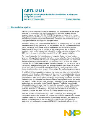 CBTL12131 datasheet cover page