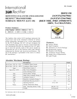 IRFE130 datasheet cover page