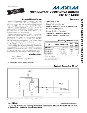 MAX9550-MAX9552 datasheet cover page
