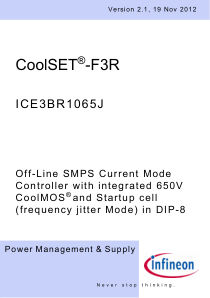 ICE3BR1065J datasheet cover page