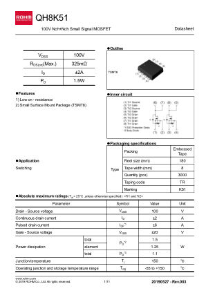 QH8K51 datasheet cover page
