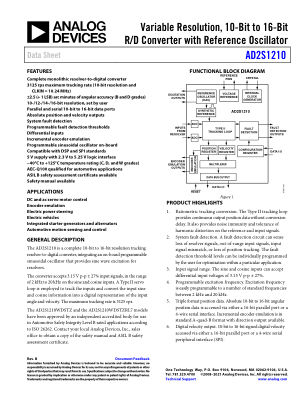 AD2S1210 数据手册首页