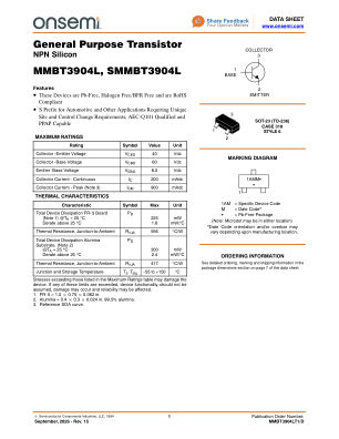MMBT3904LT1 数据手册首页