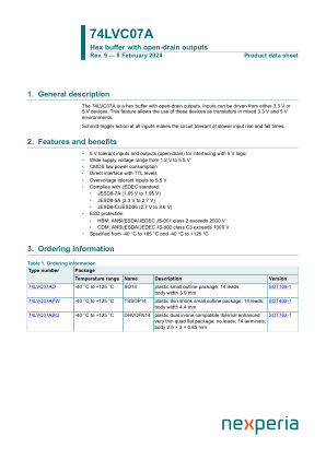 74LVC07APW datasheet cover page