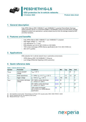 PESD1ETH1G-LSYL datasheet cover page