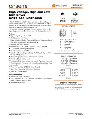 NCP5109 数据手册首页