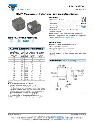IHLP-2525EZ-01 数据手册首页