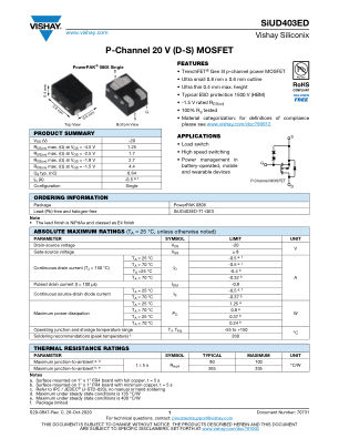 SIUD403ED 数据手册首页