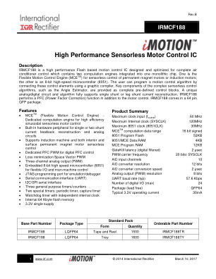 IRMCF188 datasheet cover page