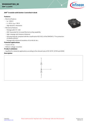 DD450S45T3E4-B5 datasheet cover page