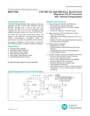 MAX17506 datasheet cover page