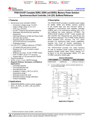 TPS51216-EP datasheet cover page
