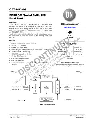 CAT24C208 datasheet cover page