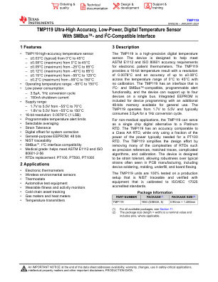 TMP119 datasheet cover page