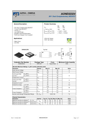 AOND32324 datasheet cover page